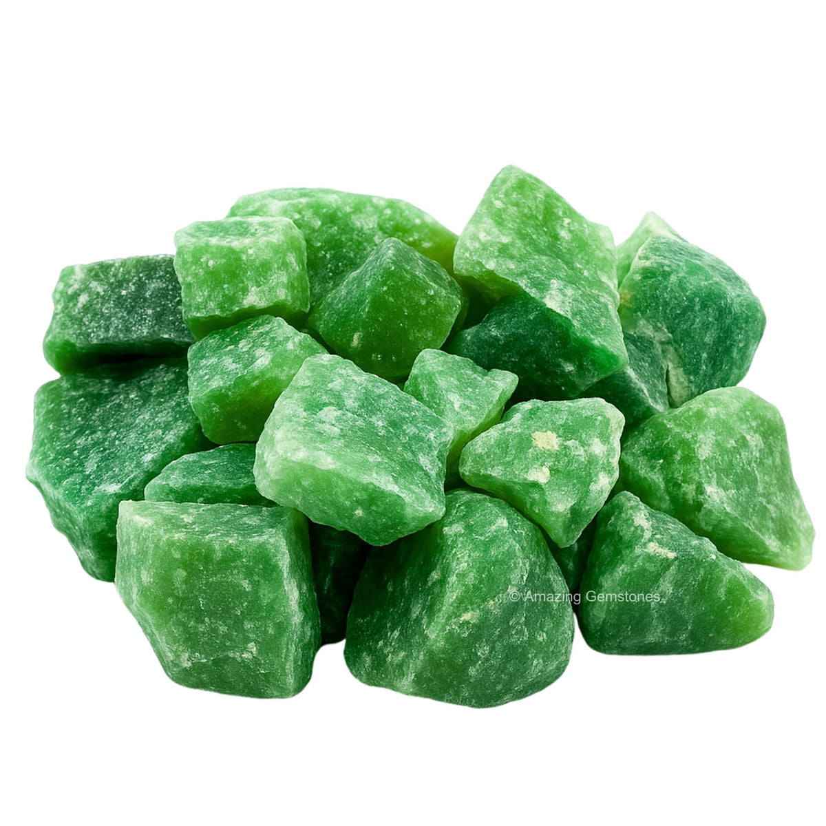 Amazing Gemstone Green Strawberry Quartz Raw Crystals and Healing Stones, Natural Rocks for Tumbling - DIY Raw Stones and Crystals (2 Pieces)
