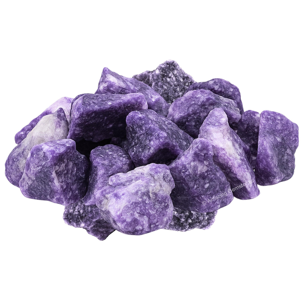 Amazing Gemstone Lepidolite Raw Crystals and Healing Stones, Natural Rocks for Tumbling and DIY Raw Stones and Crystals (5 Pieces)