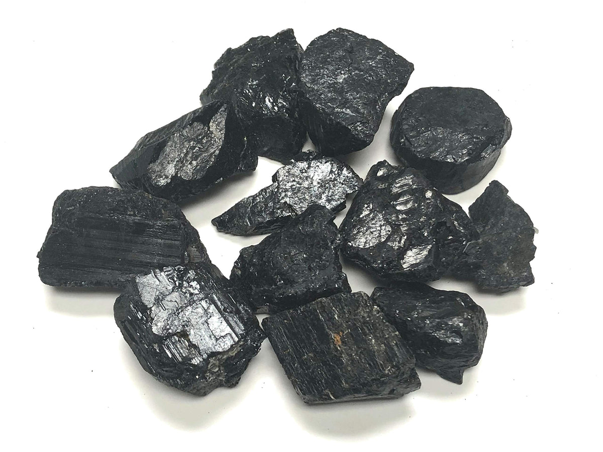 Zentron Rough Black Tourmaline Stones Large 1" Pieces (1/2 Pound)