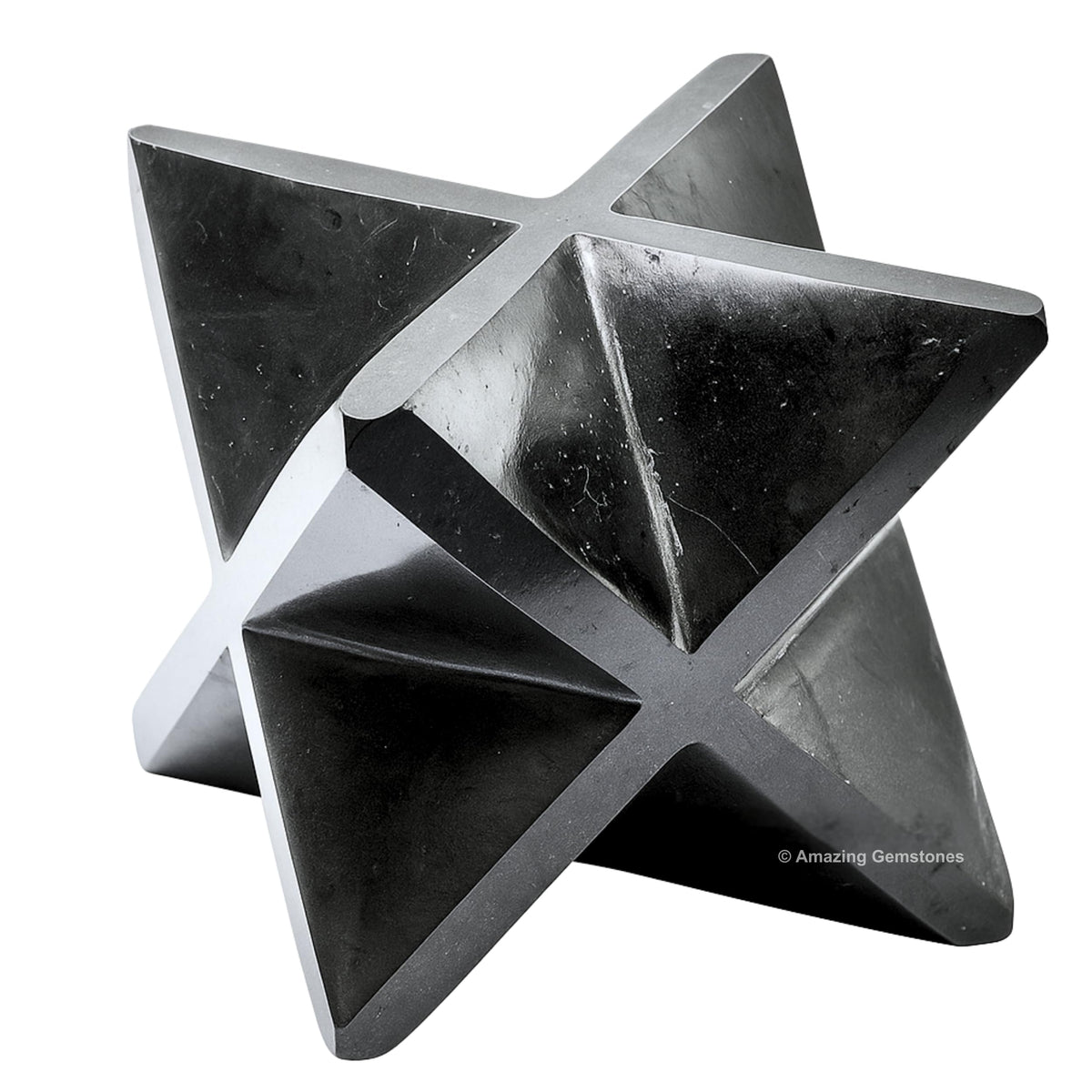 Amazing Gemstone Black Tourmaline Merkaba Crystal - 0.75 Inches Metaphysical Merkaba Star for Meditation - Energetic Tetrahedron Crystal and Healing Stones for Spiritual Growth and Healing (15-20mm)