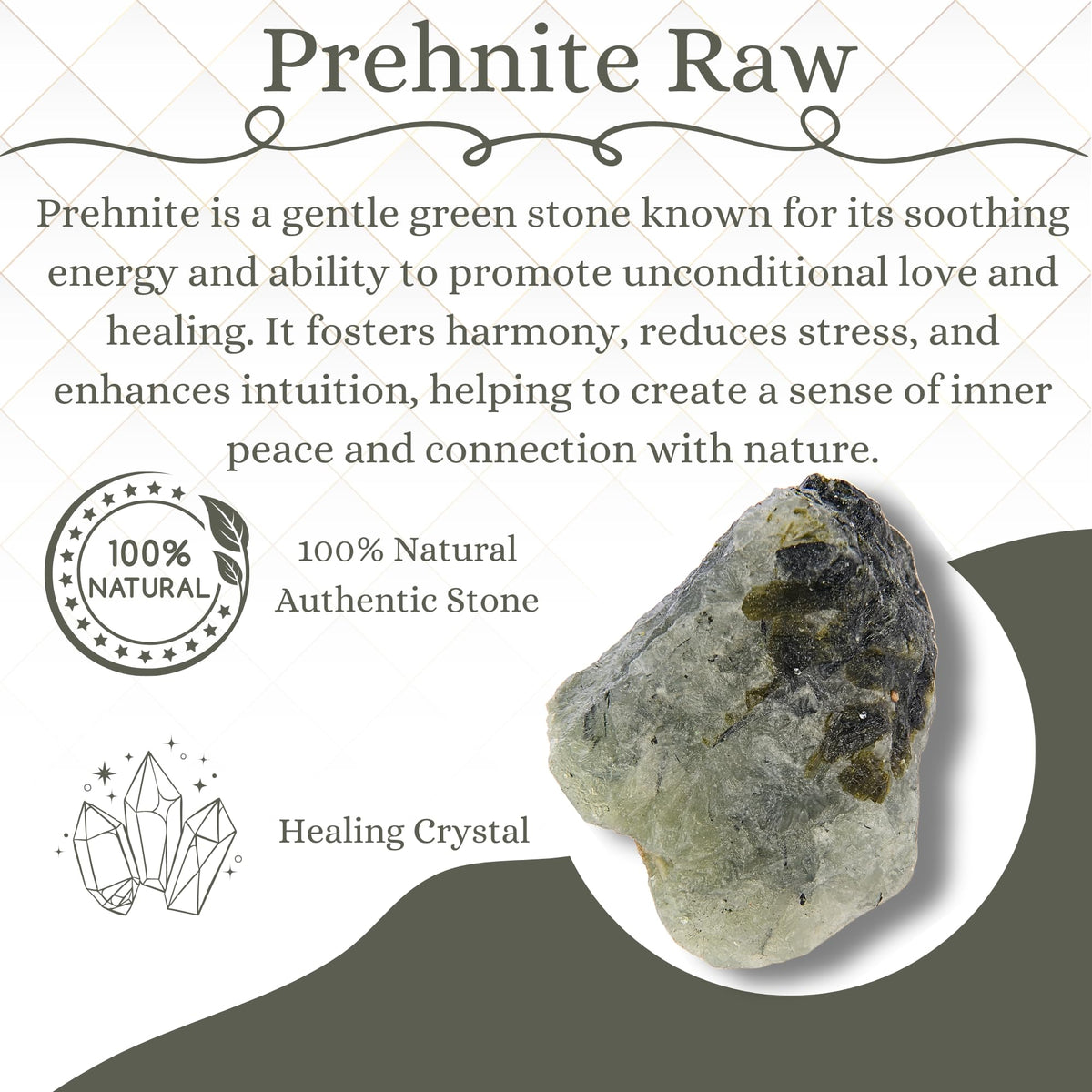 ANAYA AGATE Prehnite Epidote 2 Pcs Raw Crystals Rough Gemstones w/Authenticity Card, Velvet Pouch - Large 1.25–2.0" Raw Stones for Tumbling, Cabbing, Polishing, Cutting Natural Healing Crystals for Home Decor, DIY Stones