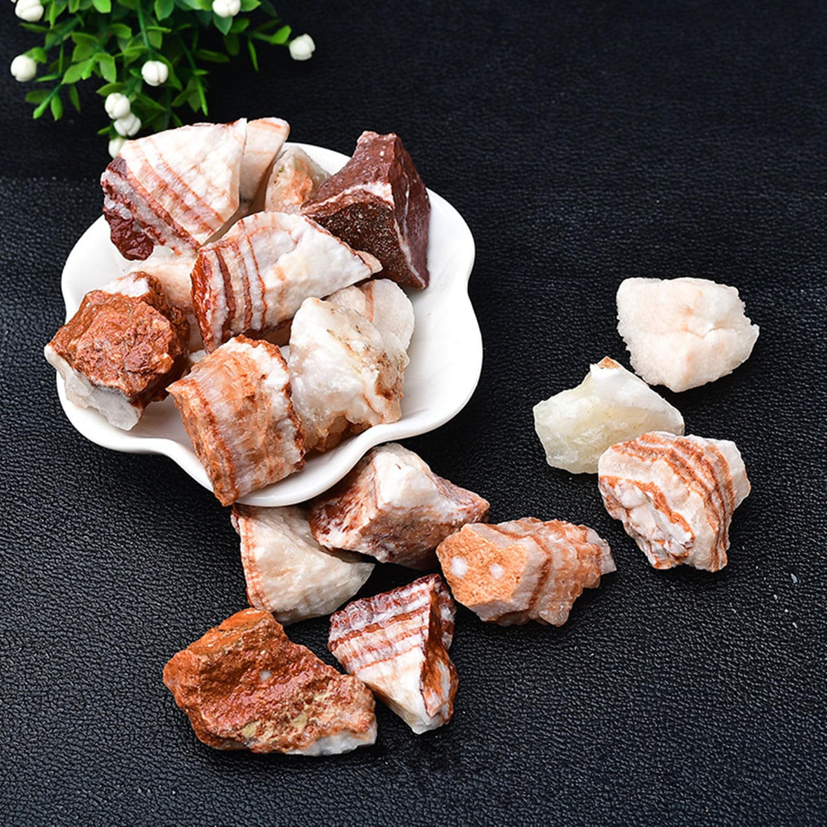 Pork Crystal Raw Crystals Healing Crystals Natural Rough Stones 1.2-2" for Tumbling, Fountain Rocks, Yoga, Meditation, Polishin, Gift 31