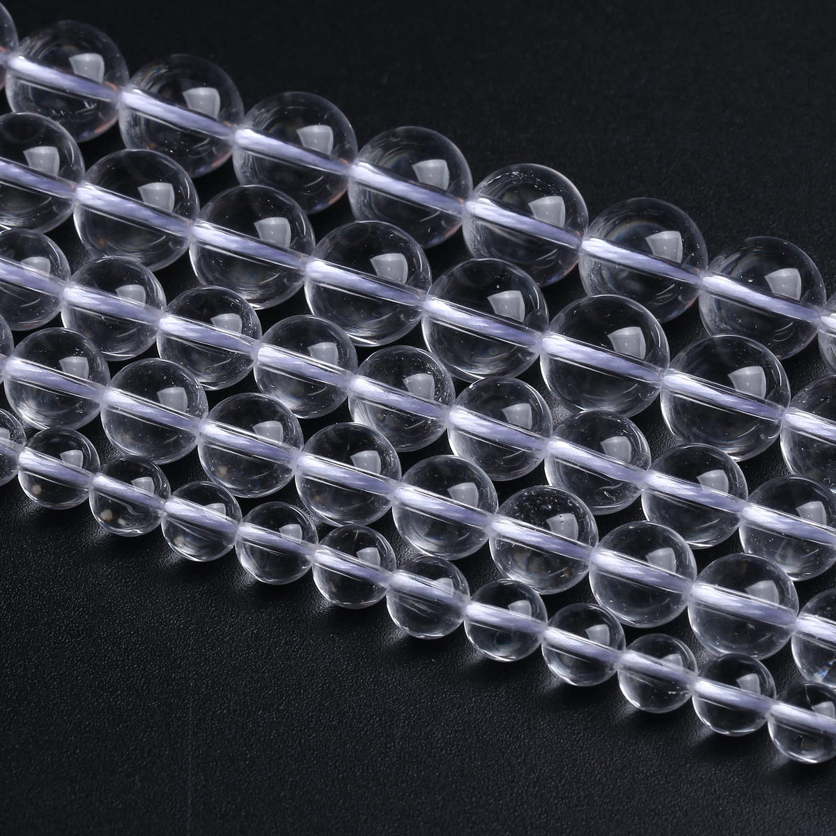 4MM 86PCS Natural Clear White Crystal Quartz Gemstone 3A Grade Round Loose Beads for Jewelry Making DIY Bracelet 1 Strand 15''