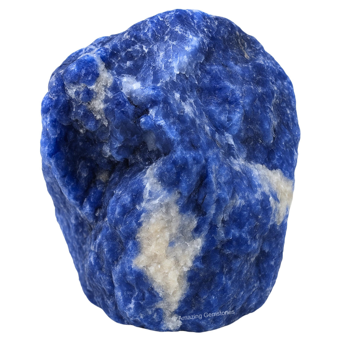 Amazing Gemstone Sodalite Raw Crystals and Healing Stones, Natural Rocks for Tumbling and DIY Raw Stones and Crystals (1 Piece)