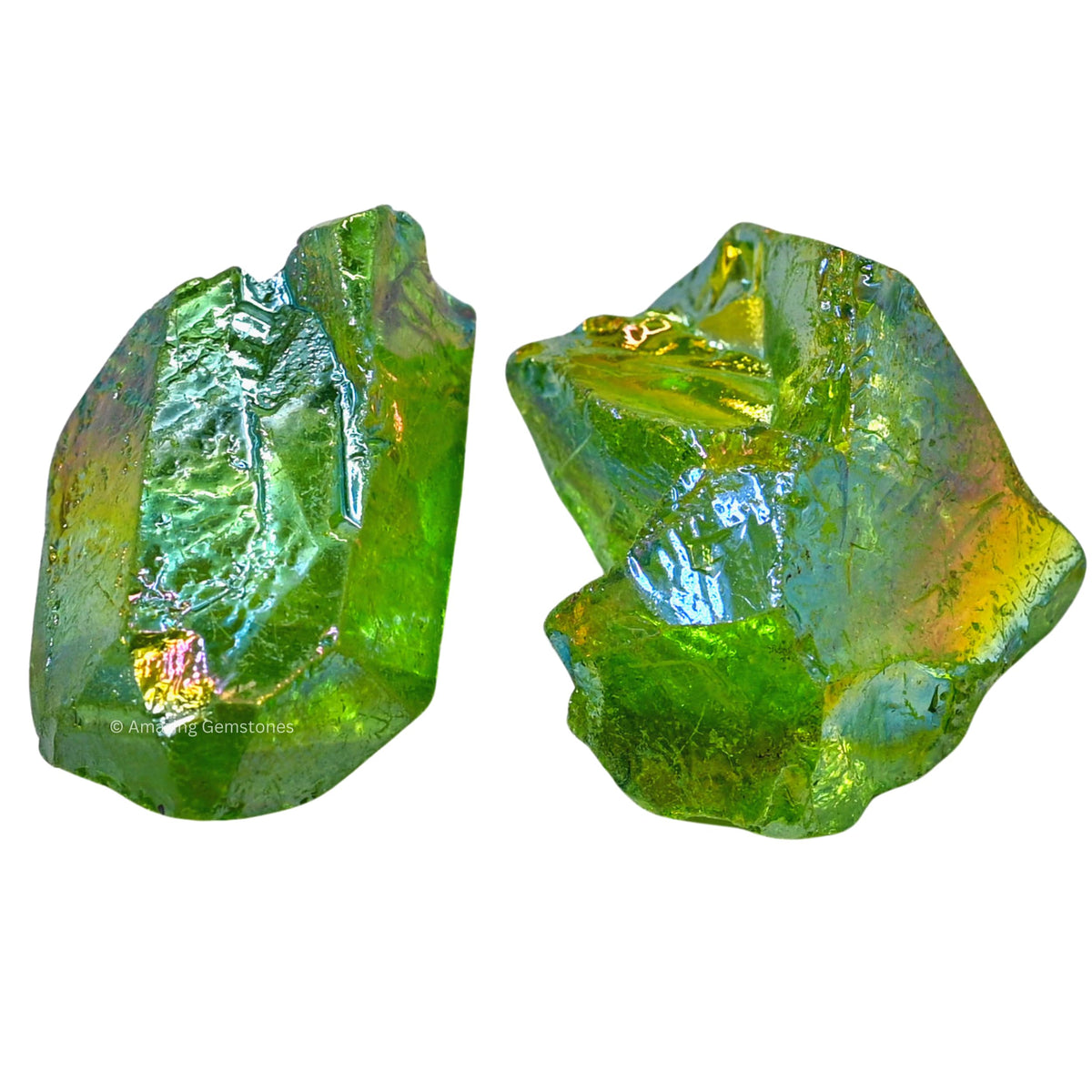 Amazing Gemstone Apple Aura Quartz Raw Crystals and Healing Stones, Natural Rocks for Meditation and DIY Raw Stones and Crystals (1 lb)