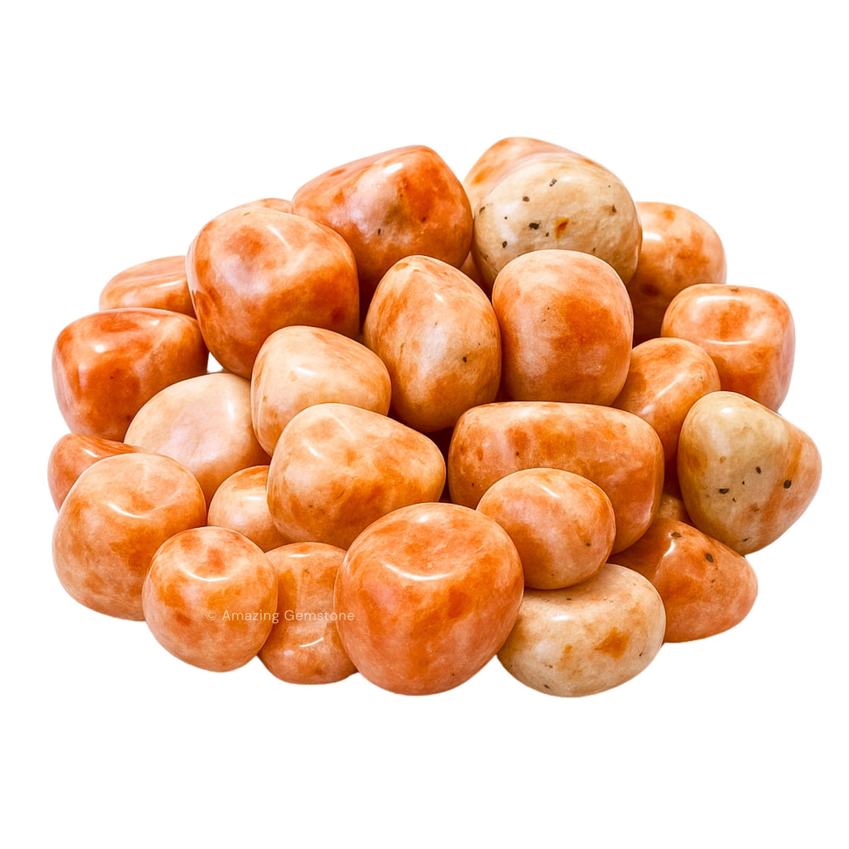Amazing Gemstone Sunstone Crystals and Healing Stones Tumbled - 1 Oz Sunstone Stone Gem Stones, Natural Healing Stones for Energy Balance, Stress Relief - Polished Gems Rocks