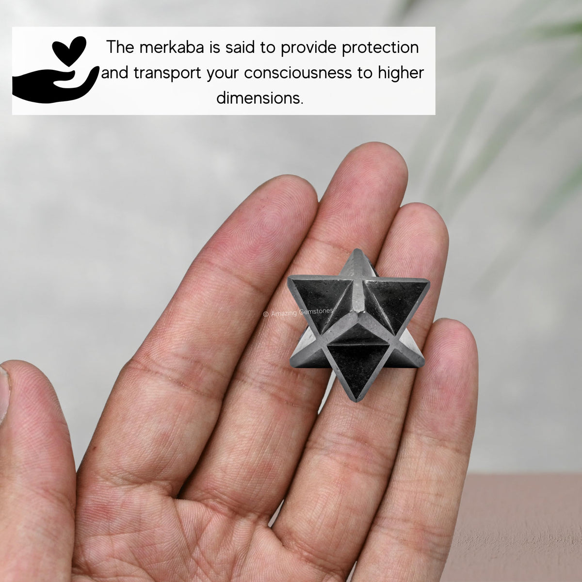 Amazing Gemstone Black Tourmaline Merkaba Crystal - 0.75 Inches Metaphysical Merkaba Star for Meditation - Energetic Tetrahedron Crystal and Healing Stones for Spiritual Growth and Healing (15-20mm)