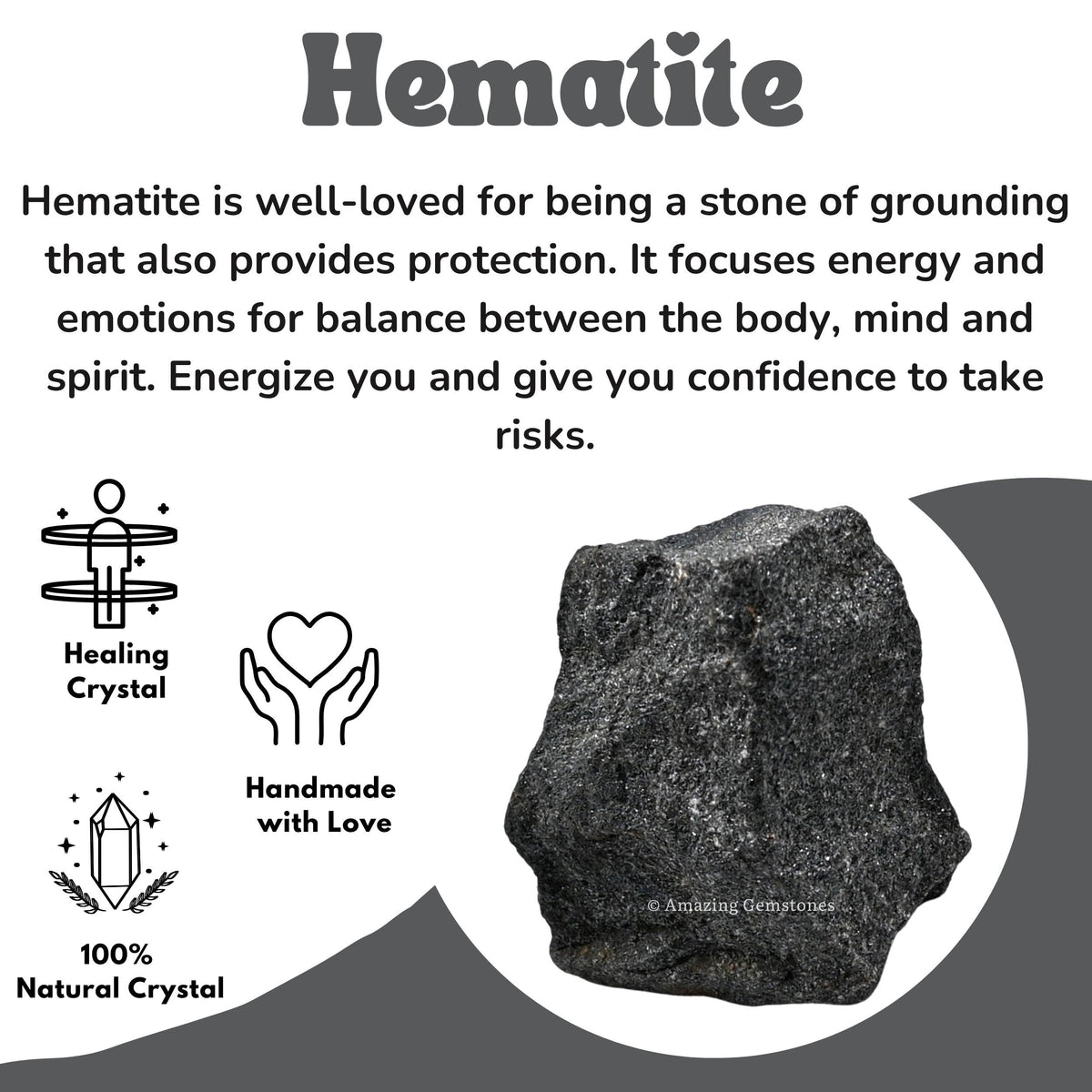 Amazing Gemstone Hematite Raw Crystals and Healing Stones, Natural Rocks for Tumbling and DIY Raw Stones and Crystals (1 LB)