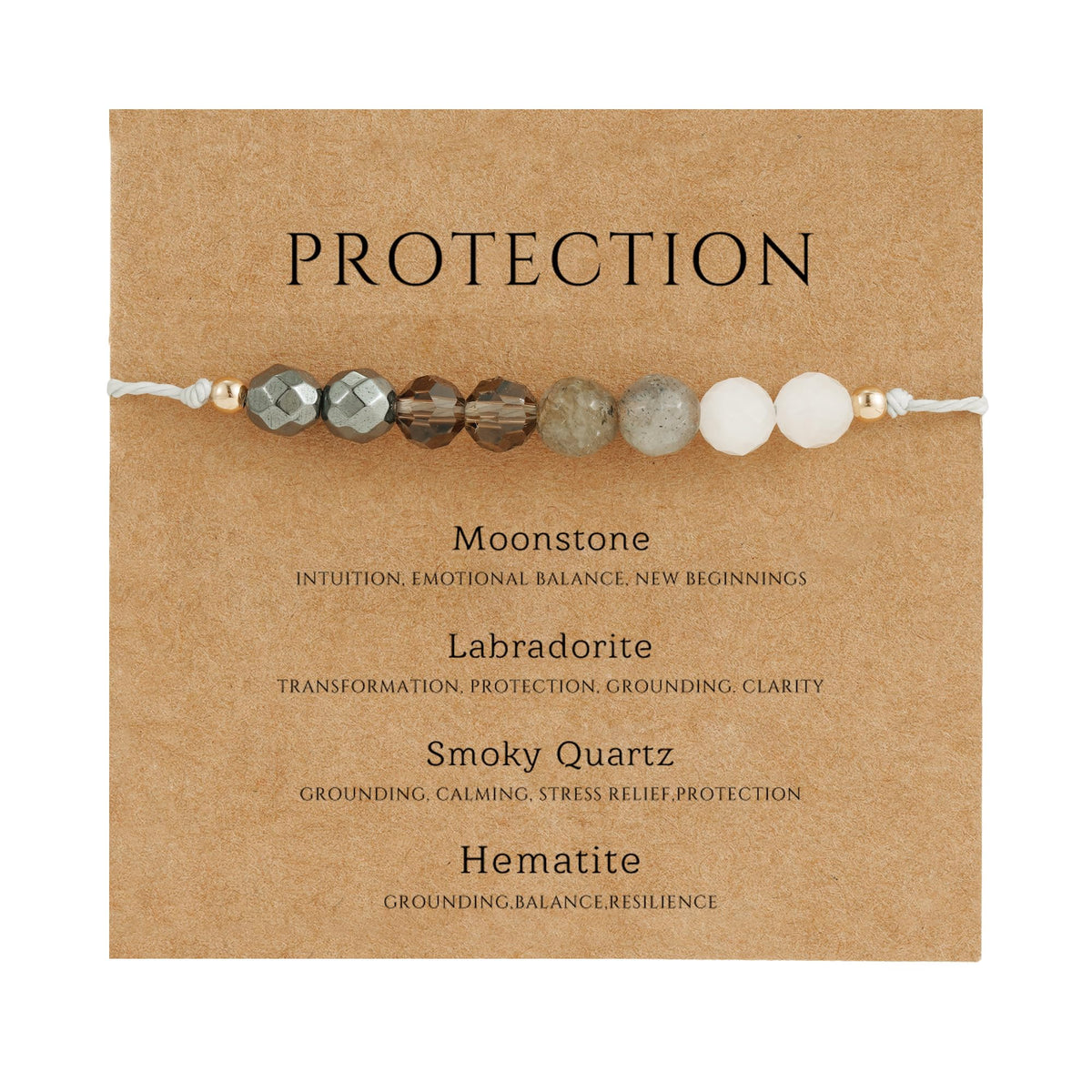 Fezodo Protection Bracelet Gifts for Women Men, Protection Crystals Natural Energy Healing Crystal Beaded Bracelets Christmas Valentines day Birthday Gift for Friends Women Men