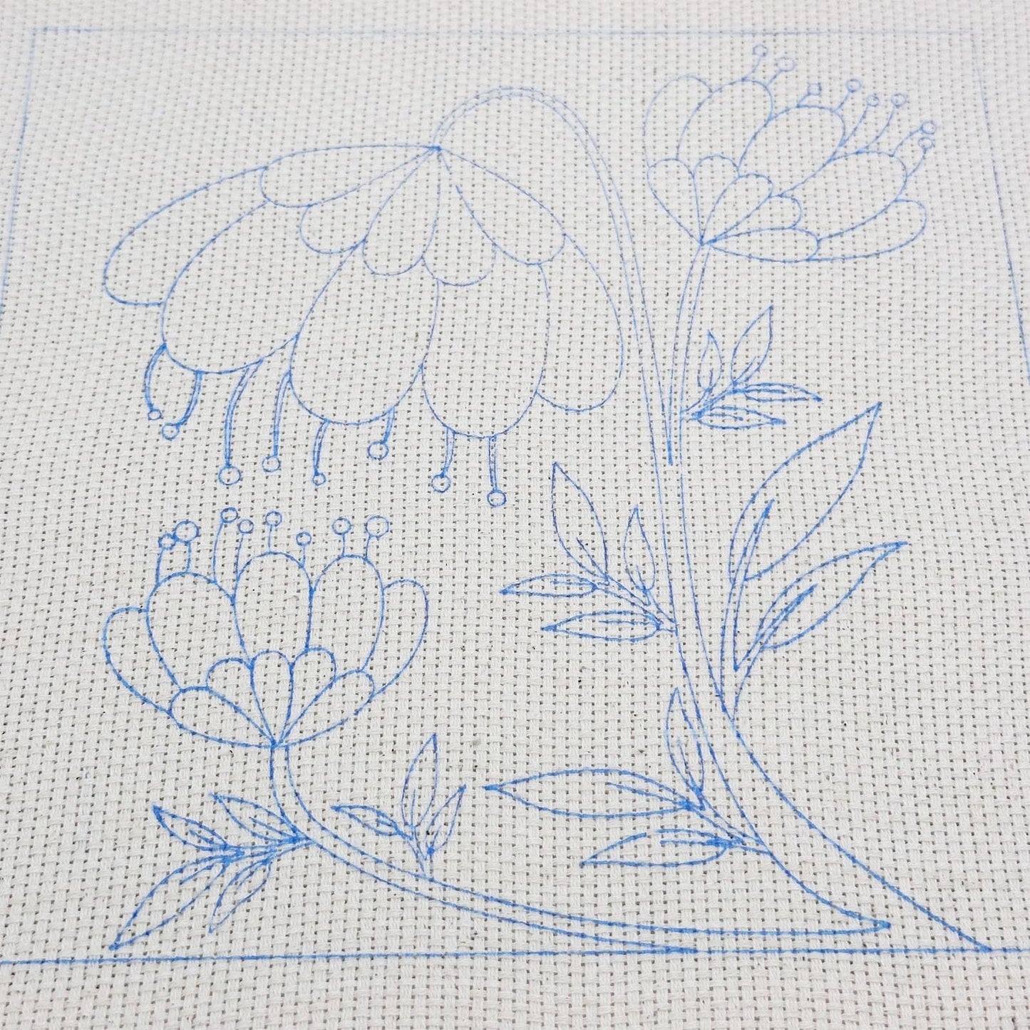Allazone Punch Needle Kit Frame, Punch Needle Embroidery Kits, Square Punch Needle Fabric with Flower Pattern, Hoop, Yarns, Punch Needle (Beige and Pink)
