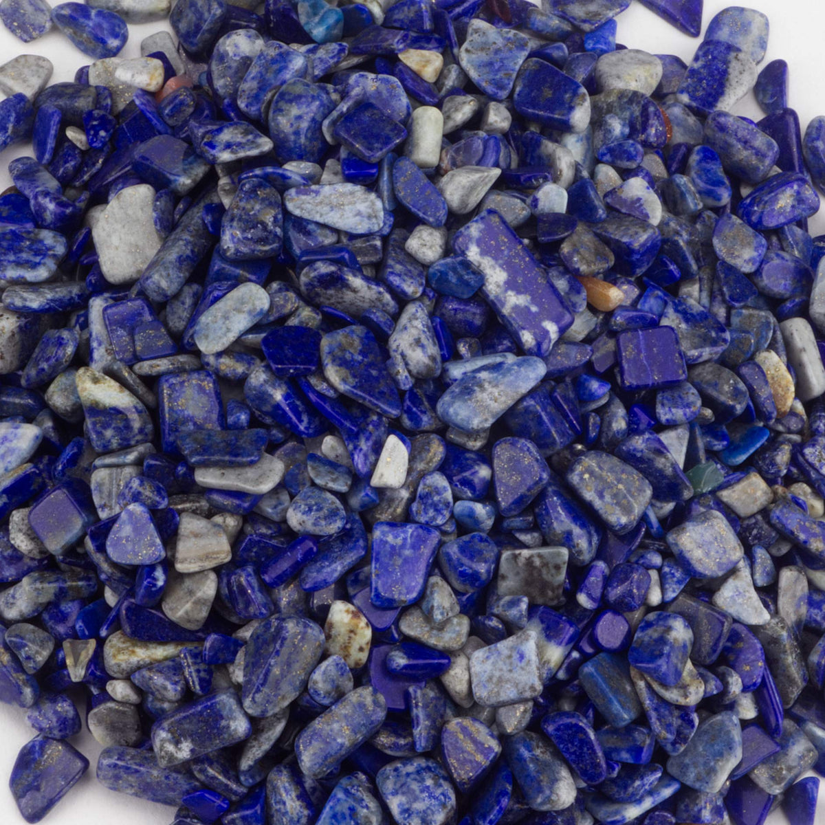 Cherry Tree Collection 1/2 Pound Polished Tumbled Gemstone Chips, Pebbles, Crystal Chips Bulk for Jewelry Making, Healing, Plants, Succulents, Aquariums, Decoration, Chakra (Lapis)