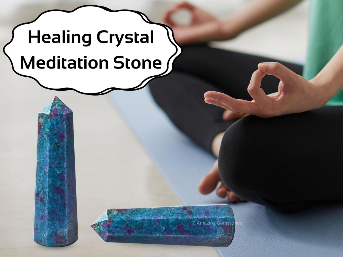 Amazing Gemstone Ruby Kyanite Crystal Towers - Natural Healing Crystal Point Obelisk for Reiki Healing and Crystal Grid (3" to 4" INCH)
