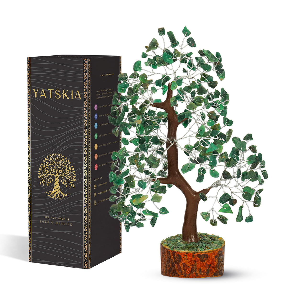 YATSKIA Green Aventurine - Money Trees - Chakra Crystalsm Crystal Trees As Home Decor - Tree for Home - Crystal Gifts for Women - Healing Crystals