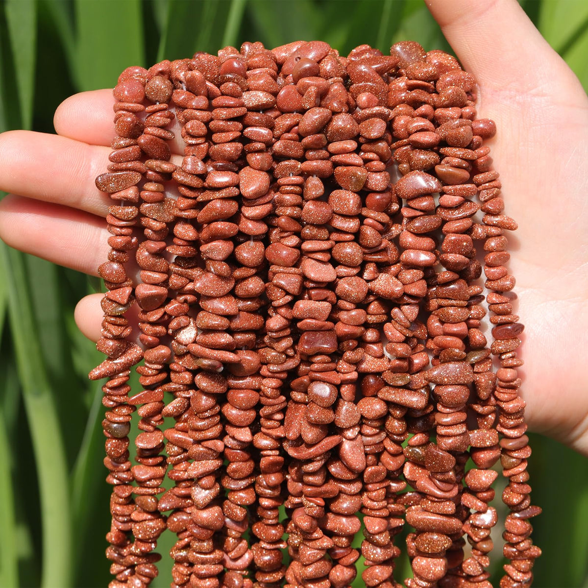 400Pcs Natural Chip Stone Beads for Jewelry Making Gold Sandstone & Blue Sandstone Pre-Drilled Irregular Healing Crystal Loose Beads for DIY Necklace Bracelet Earrings Ring Craft Supplies