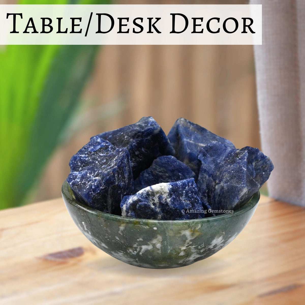Amazing Gemstone Sodalite Raw Crystals and Healing Stones, Natural Rocks for Tumbling and DIY Raw Stones and Crystals (1 Piece)