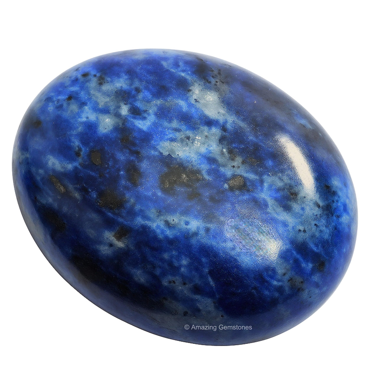 Amazing Gemstone Sodalite Crystals and Healing Stones - Large Palm Stone Crystals Piedra - Crystal for Good Luck, Balanced Positive Energy, Meditation - Unique Stocking Stuffers Gifts for Women, Men