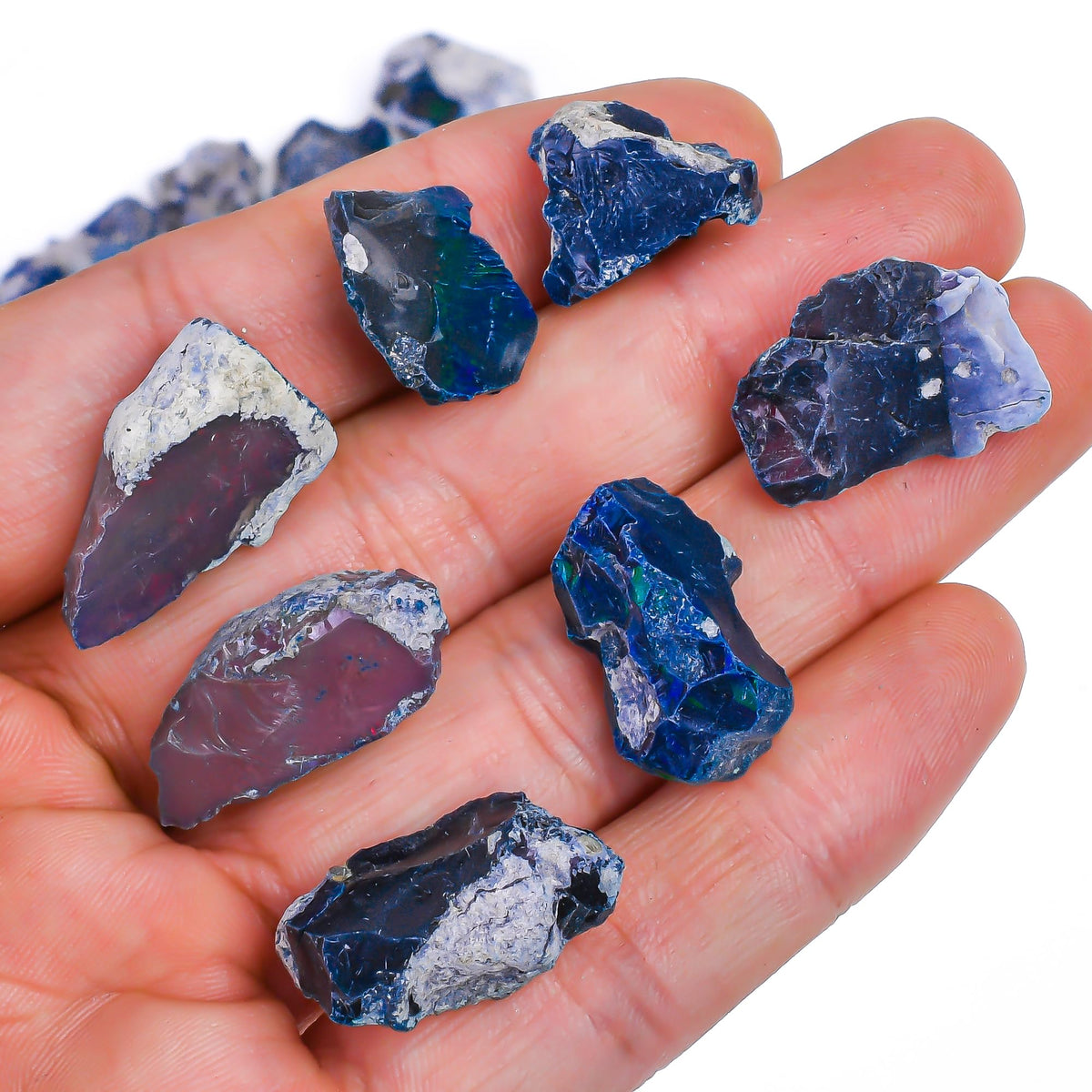 GEMKORA 100 carats Raw Black Opal Gemstone and Crystals, Wholesale Gemstone Lot, Rough Crystals, Rock Stones, Jewelry Making Supplies, DIY & Crafts, B Grade
