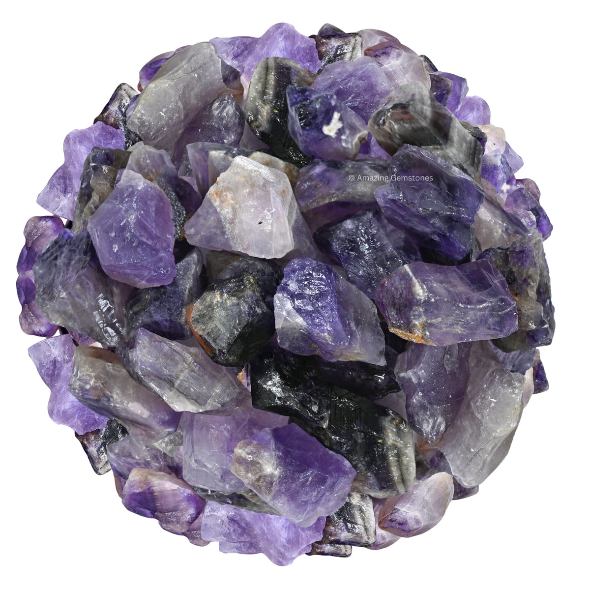 Amazing Gemstone Amethyst Raw Crystals and Healing Stones, Natural Rocks for Tumbling and DIY Raw Stones and Crystals (1 lb)