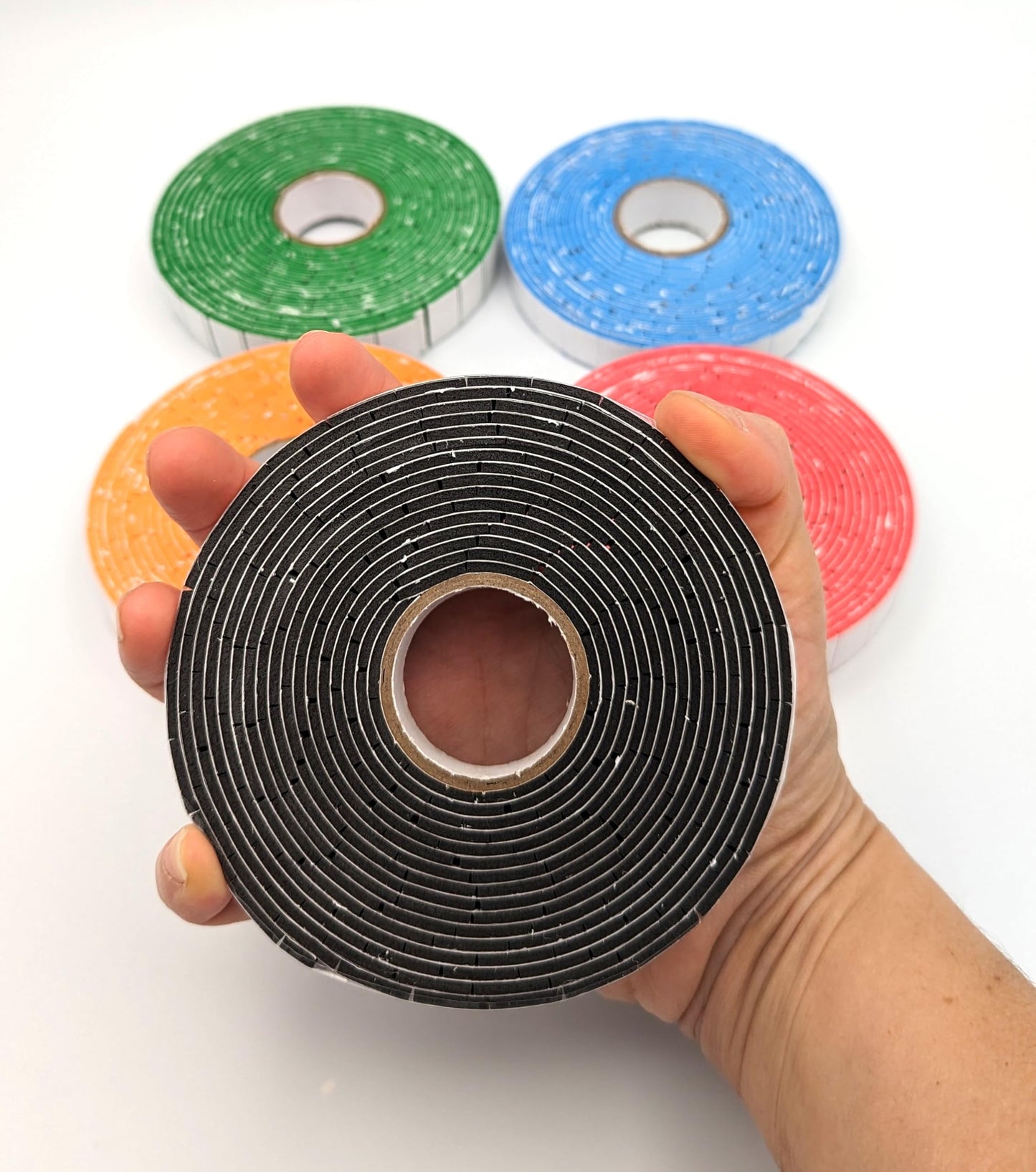 JESSI CRAFTER, Eva Foam pre Cut Tape Rolls, Double Side Adhesive (Dark Colors)