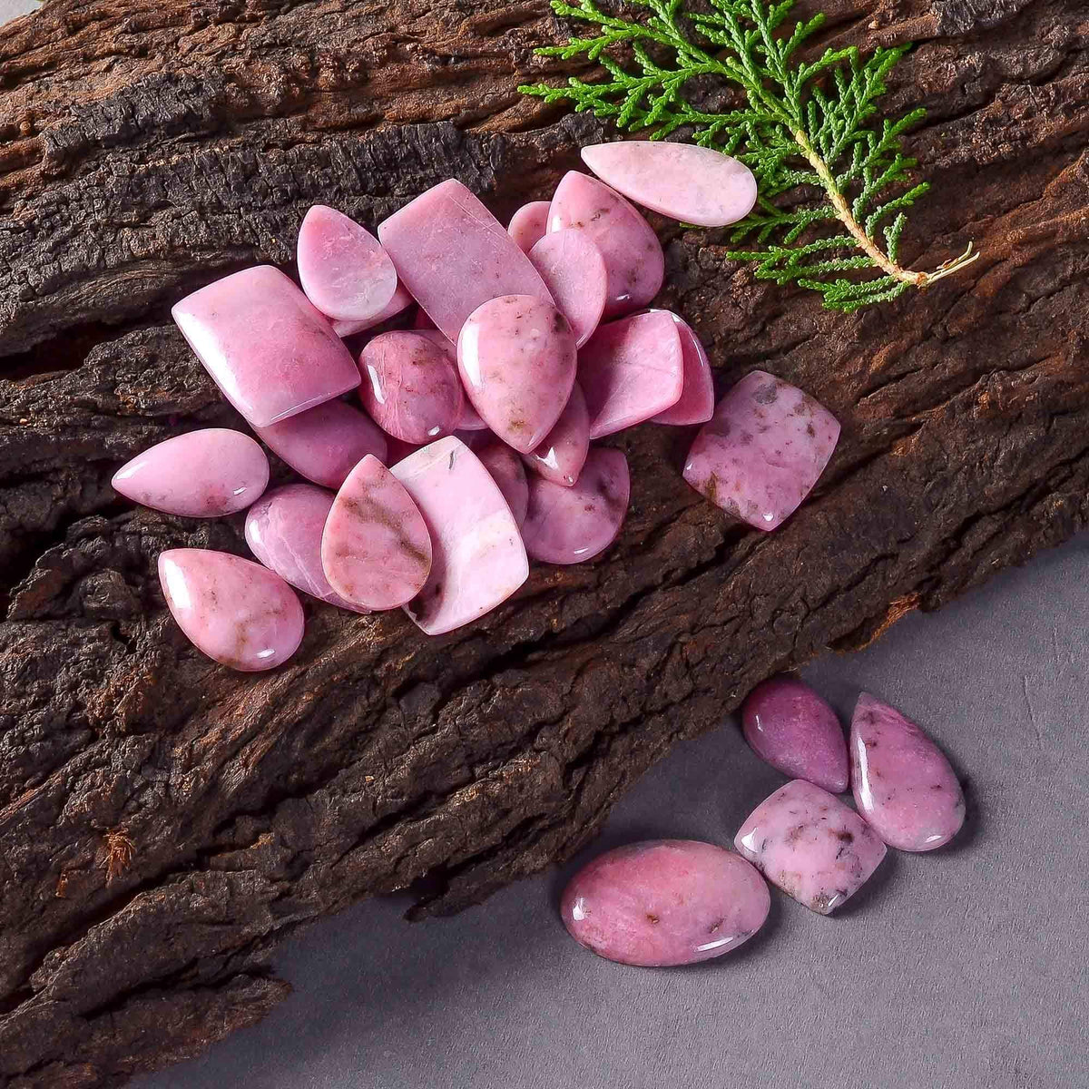 Gemkora 3pcs Petalite Gemstone Wholesale Cabochons Lot, Jewelry Making Loose Gemstone, Polished Home Decor Specimen, DIY, Wire Wrapping, Reiki, Healing Crystals, Bulk Gemstone Deal