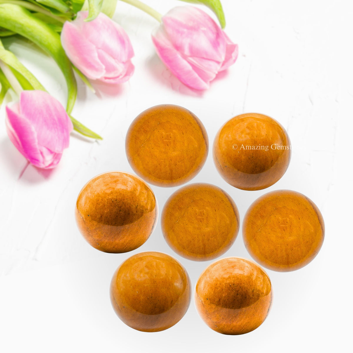 Amazing Gemstone Yellow Jasper Crystal Ball - 1 Inches Crystal Sphere Meditation Balls for Witchcraft and Decorative Balls - Crystals and Healing Stones Beginners Gift (Pack of 1)