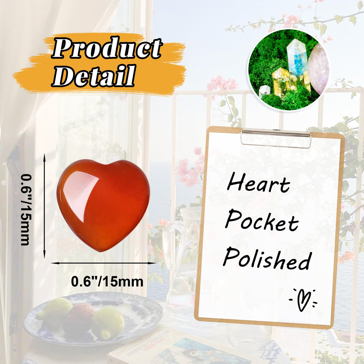 YATOJUZI 20PCS Red Carnelian Heart Healing Crystals Natural Red Carnelian Crystal Set Red Agate Love Stones Polished Stone Bulk Wholesale Mini Pocket Gemstones Reiki Energy Gifts for Women