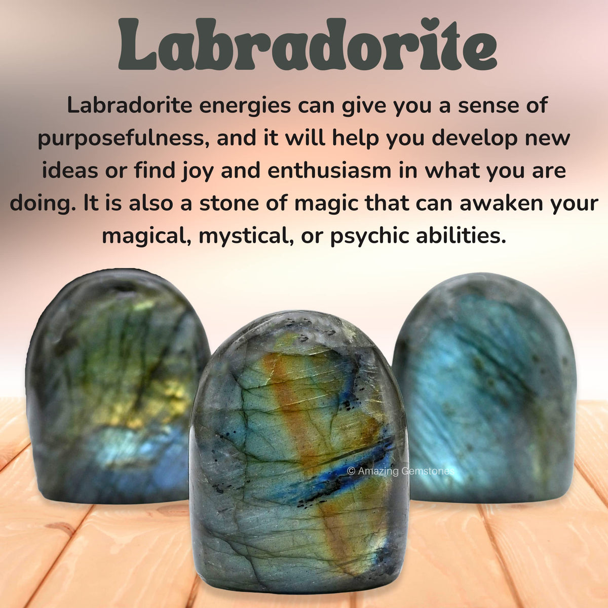 Amazing Gemstone Labradorite Crystal Standing Palm Stone - Labradorite Palm Stones and Crystals, A++ Grade Gemstones and Crystals - Healing Crystals and Healing Stones Office Home Decor Gifts