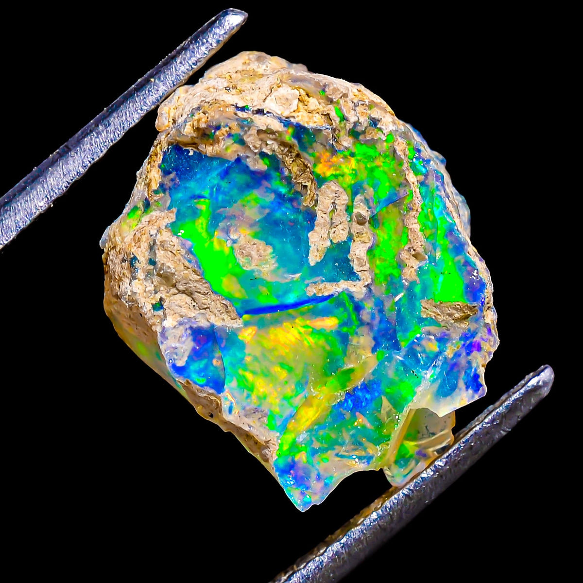 Natural Opal Rough Stone 10.3 Cts A+ Quality Multifire Ethiopians Raw gemstone for Wire Wrapping Jewelry Making