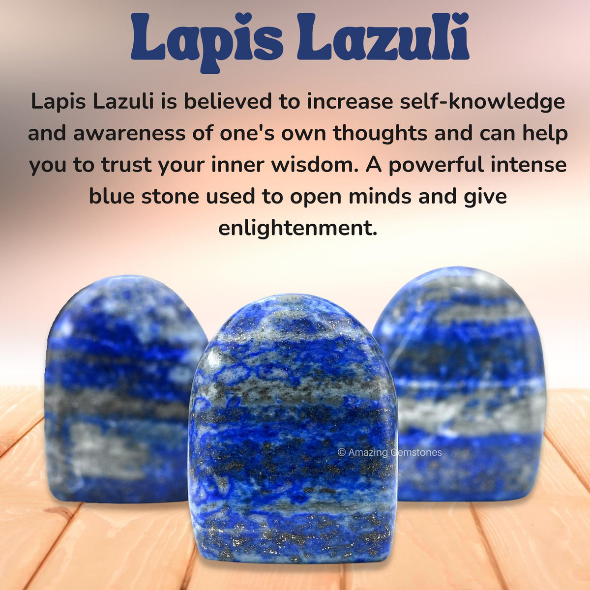 Amazing Gemstone Large Lapis Lazuli Crystal Standing Palm Stone - Lapis Lazuli Palm Stones and Crystals, A++ Grade Gemstones and Crystals - Healing Crystals and Healing Stones Office Home Decor Gifts