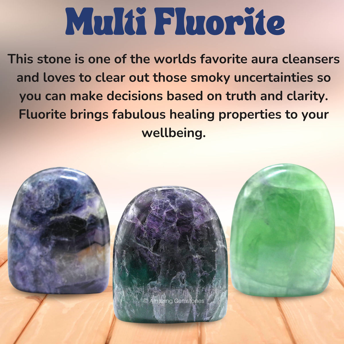 Amazing Gemstone Large Multi Fluorite Crystal Standing Palm Stone - Multi Fluorite Palm Stones & Crystals, A++ Grade Gemstones & Crystals - Healing Crystals & Healing Stones Office Home Decor Gifts