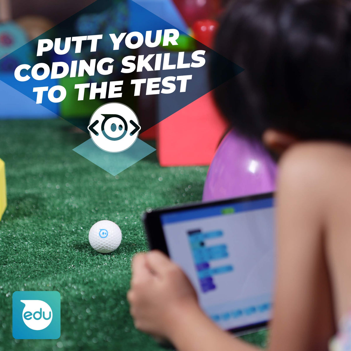 Sphero Mini Golf (White) - Coding Robot Ball - Educational Coding and Gaming for Kids and Teens - Bluetooth Connectivity - Interactive and Fun Learning Experience for Ages 8+