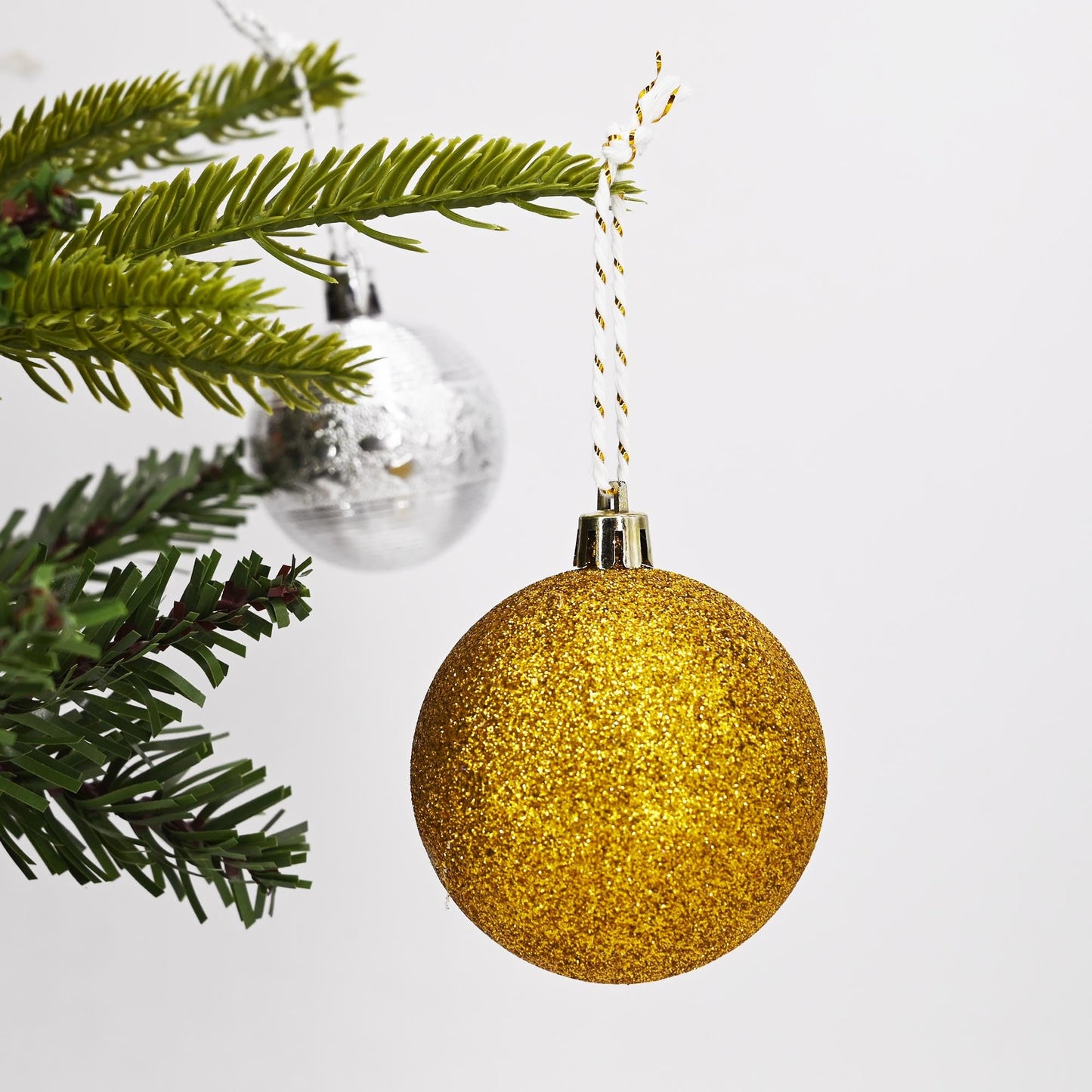 Cotton Twine,2 Rolls,656 Feet in Total,Gold&White and Silver&White,for Gift Wrapping DIY Crafts Wedding Decor