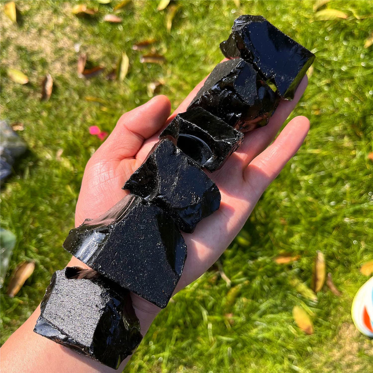 Simurg Raw Black Obsidian Stone 1lb Black Obsidian Rough Crystal ‌Aroma Stone for Cabbing, Tumbling, Cutting, Lapidary, Polishing, Reiki Crystal Healing