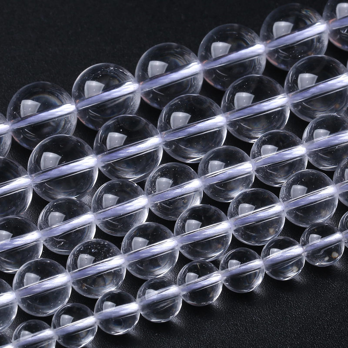 Transparent White Glass Beads for Jewelry Making Natural Stone Round Gemstone Beads DIY Bracelet Necklace 180pcs 4MM 2 Strands 32"