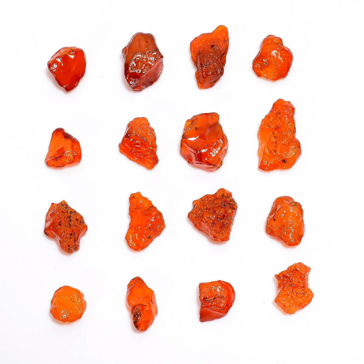 GEMKORA 100 carats Raw Carnelian Rough Gemstone, Natural Crystals, Healing Stones, Wholesale Lot, Jewelry Making Supply, 14 to 20 mm, 8 to 10pcs