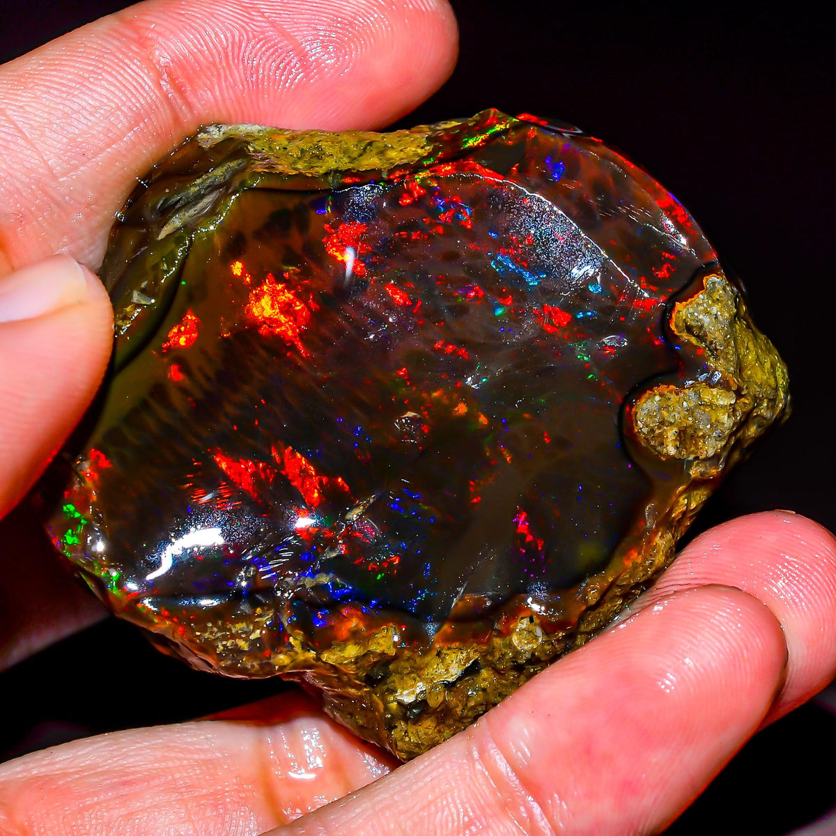 233 Ct Natural Ethiopian Opal Rough | Raw Welo Gemstone 55x50 mm KR45-3