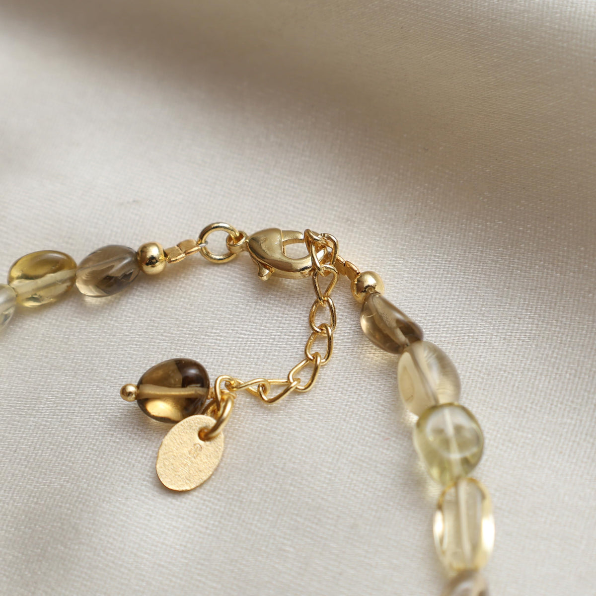Gempires Lemon Quartz Beaded Bracelets Lightweight Handmade Gemstone Jewelry Hypoallergenic 8 Inch Gold Plated Everyday Jewelry Gifts For Woman