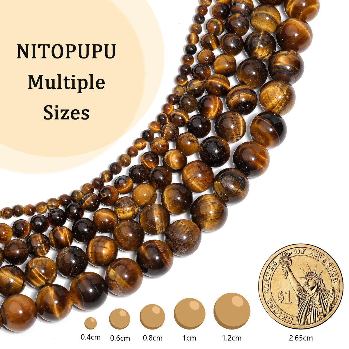 NITOPUPU 10mm 37pcs Lapis Lazuli Natural Stone Beads for Jewelry Making Supplies, Round Crystal Beads for Bracelets Necklace DIY Crafts