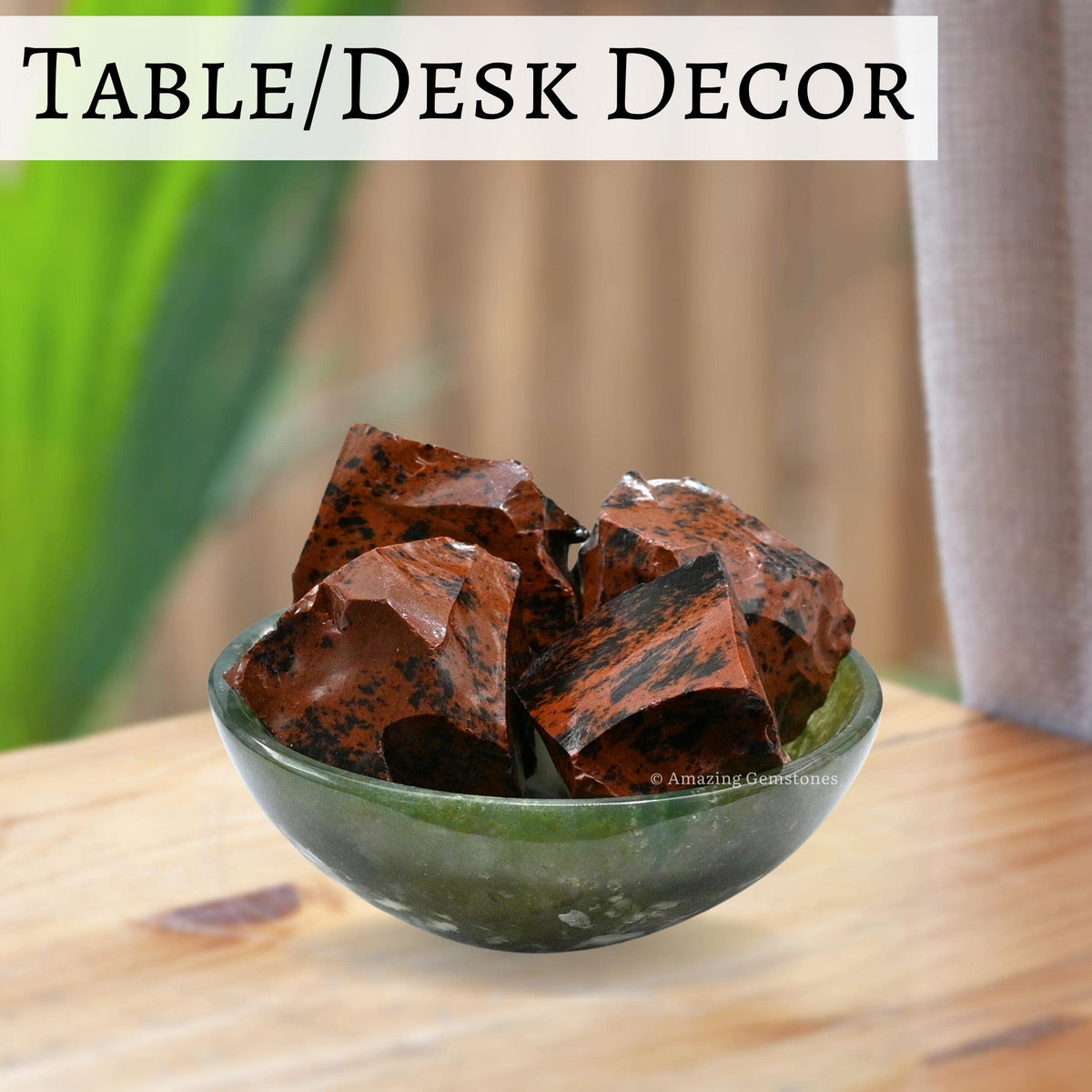 Amazing Gemstone Mahogany Obsidian Raw Crystals and Healing Stones, Natural Rocks for Tumbling and DIY Raw Stones and Crystals (1 Piece)