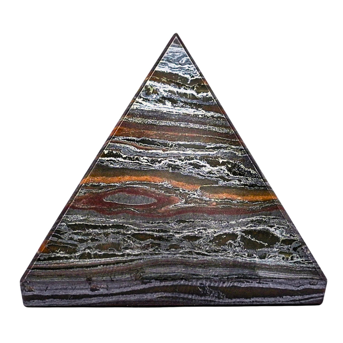 Amazing Gemstone Iron Tiger Eye Pyramid Crystal Healing Stones - 1" Great Pyramid Figurine of Natural Stone Pyramid for Meditation, Reiki, Chakra Balancing and Crystal Pyramids Grid