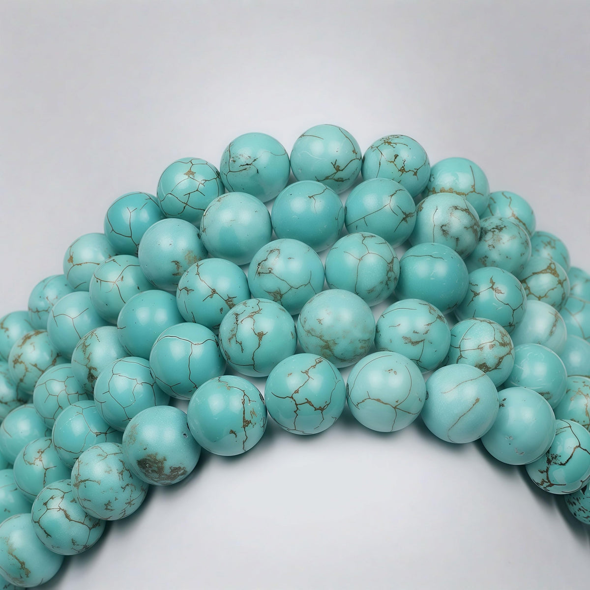 MJDCB Best Sellers Stone Beads Turquoise Round Loose Beads for Jewelry Making DIY Bracelet Necklace (6mm)
