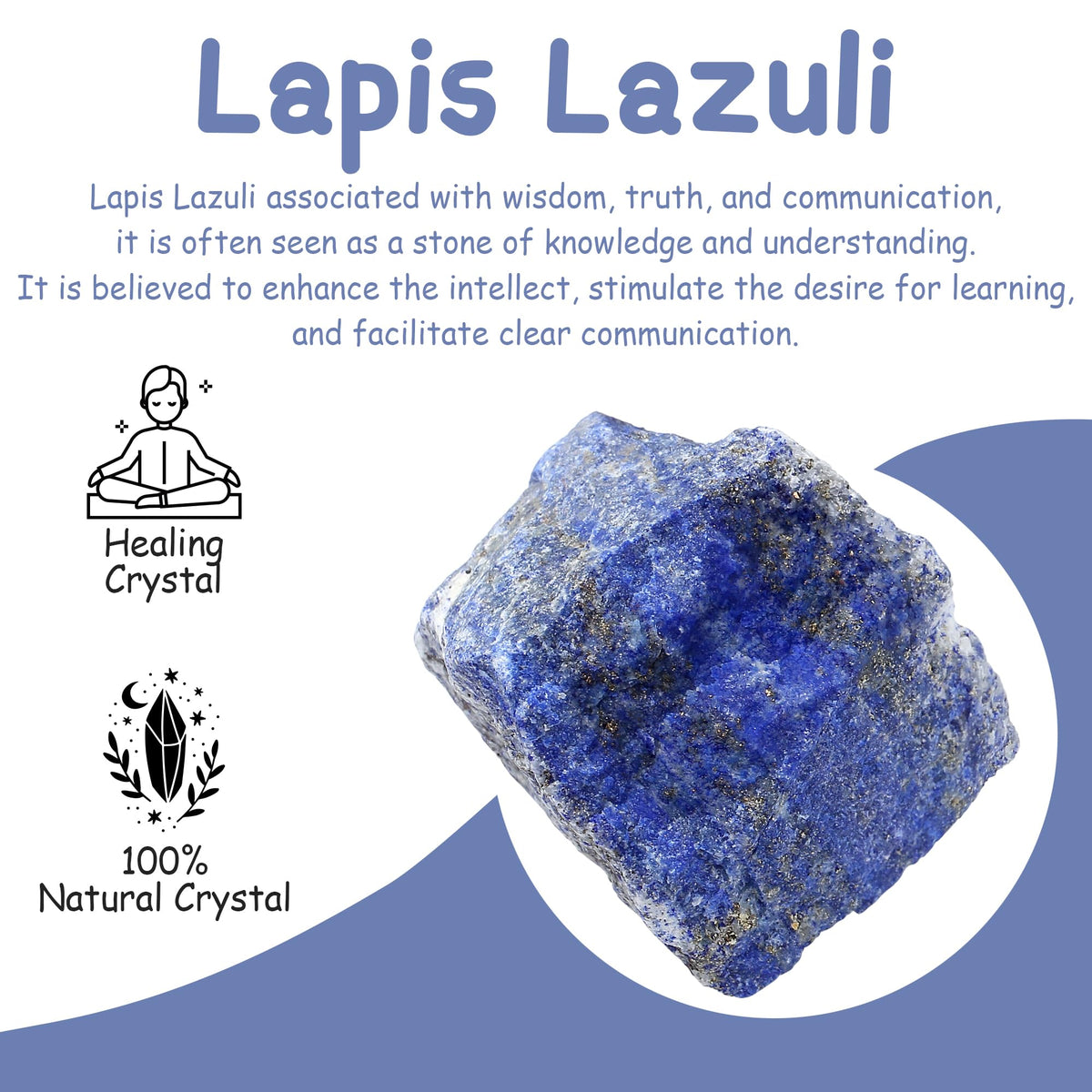 QINJIEJIE Lapis Lazuli 2PCS Natural Rough Crystal 1.8-2.2'' Rocks Bulk Large Healing Crystal Rocks Stones for Tumbling Cabbing Polishing Fountain Rocks DIY Decoration Gifts