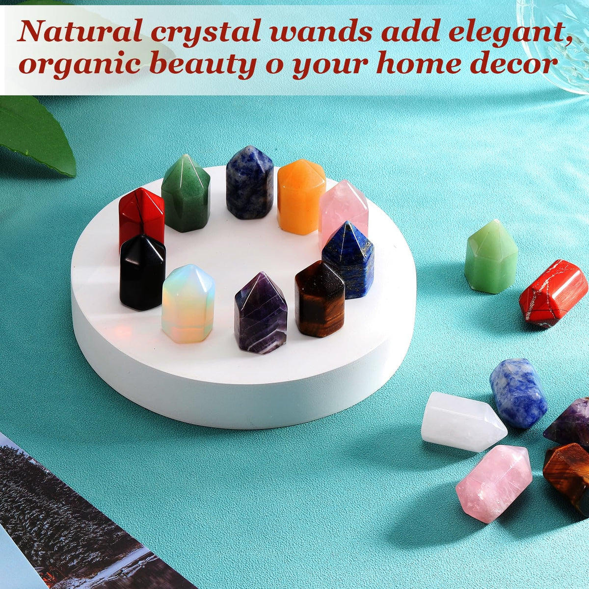 MECCANIXITY Crystals Wands Black Obsidian Hexagonal Faceted Single Points Towers Pocket Polished Stone Bulk for Energy Chakra Meditation Crystal Healing, 15 x 25mm (Black),5Pcs