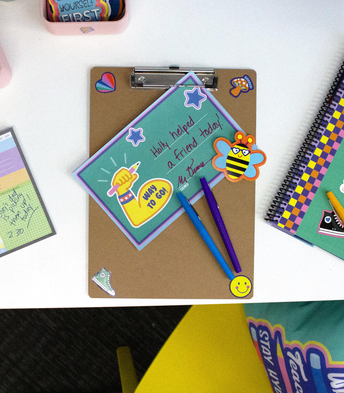 Carson Dellosa We Stick Together 261Pc Classroom Management Set, Colorful Birthday Crowns for Classroom, Motivational Bulletin Board Sets, Feelings Chart, Stickers, Punch Cards & More School Supplies