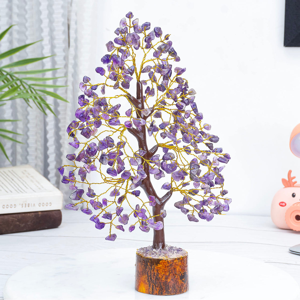 Crocon® Amethyst Tree of Life, Birthday Gifts for Women & Men, Purple House Decor for Shelf Healing Crystals, Spiritual Gift Purple Decor, House Warming Gifts New Home, Birthday Gift for Mom Sister