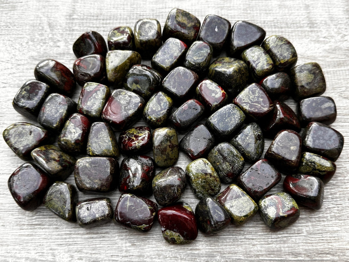 GAF TREASURES 5 Pcs Dragon Blood Jasper Tumbled Stones, Polished Dragon Blood Jasper Gemstone, Dragon Blood Jasper Healing Crystals (Dragon Blood Jasper)