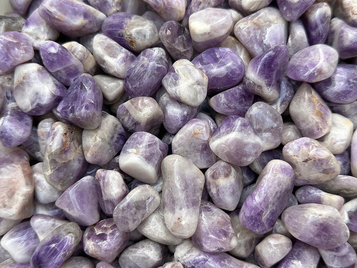 GAF TREASURES 5 Pcs Chevron Amethyst Tumbled Stones, Polished Chevron Amethyst Gemstone, Chevron Amethyst Healing Crystals (Chevron Amethyst)