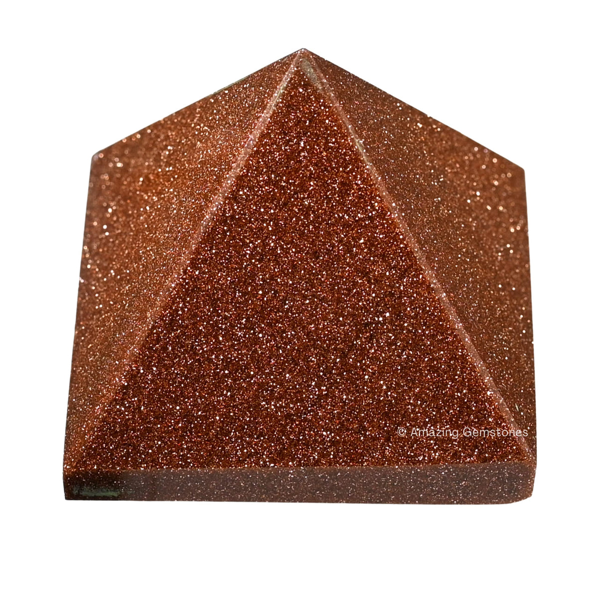 Amazing Gemstone Red Goldstone Pyramid Crystal Healing Stones - 2" Great Pyramid Figurine of Natural Stone Pyramid for Meditation, Reiki, Chakra Balancing and Crystal Pyramids Grid