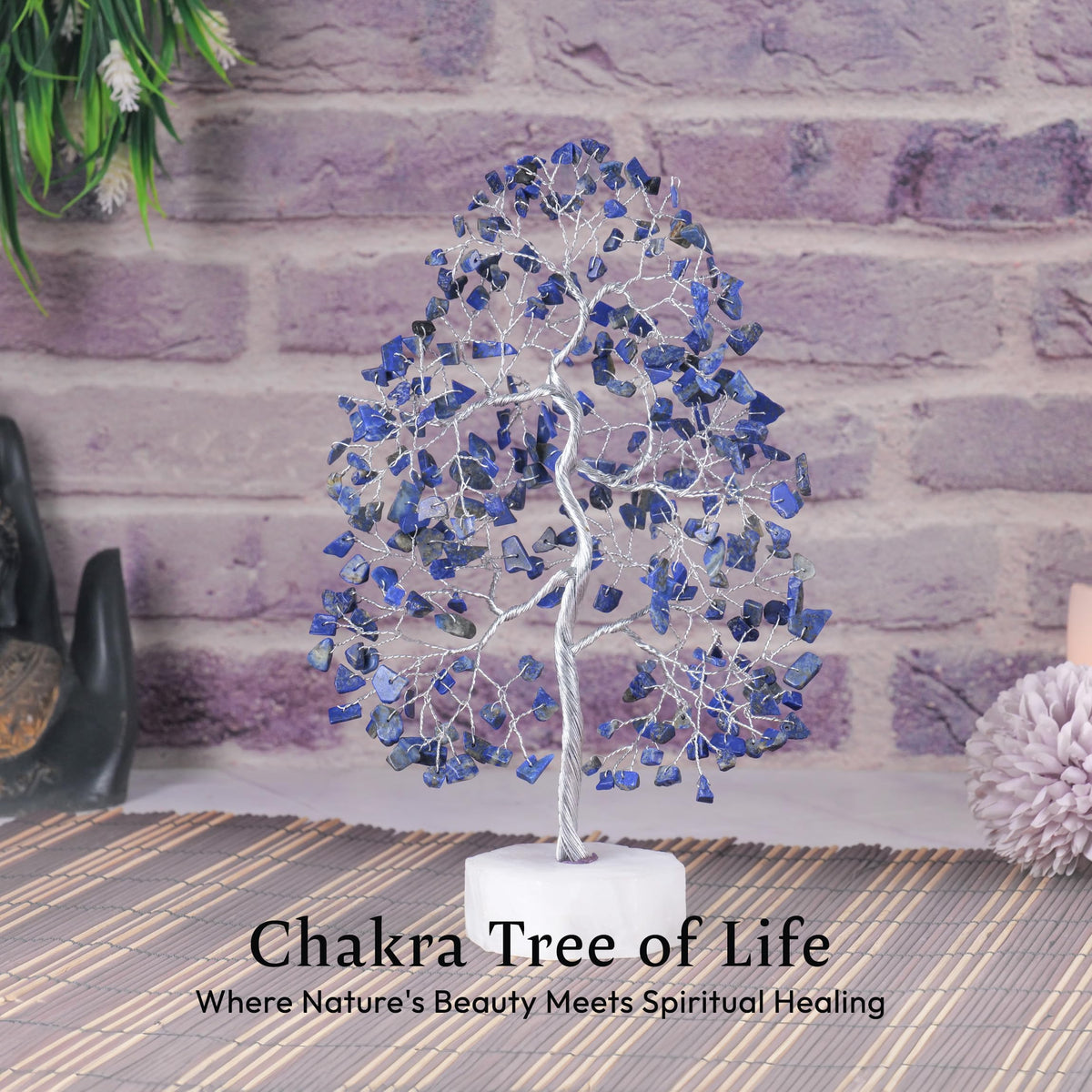 Lapis Lazuli Gemstone Tree, Crystal Tree for Positive Energy, Crystals and Healing Stones, Tree of Life, Chakra Tree - Luck, Thoughtful Gifts for Women, Tree of Life Decor, Clever Birthday Gifts