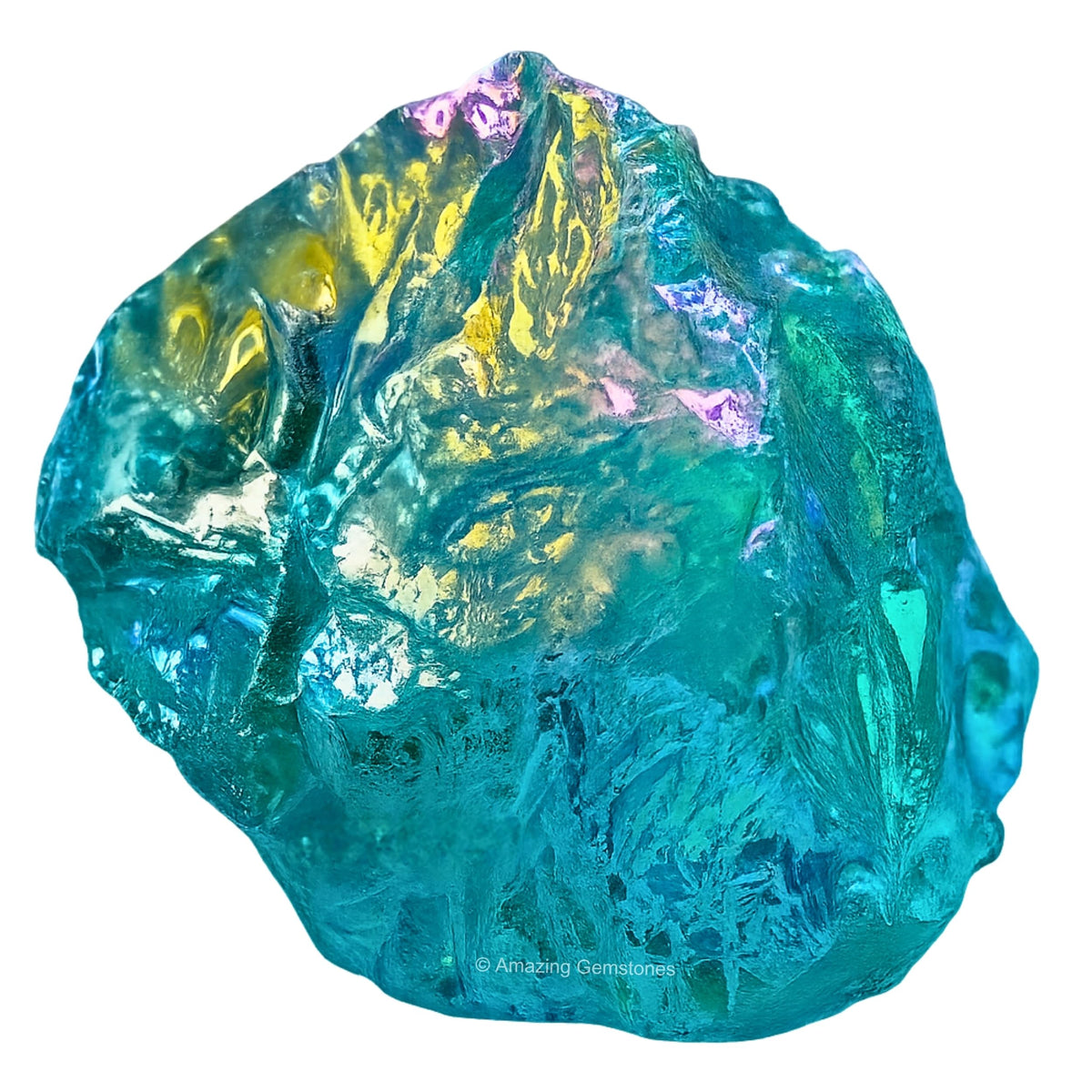 Amazing Gemstone Aqua Aura Quartz Raw Crystals and Healing Stones, Natural Rocks for Meditation - DIY Raw Stones and Crystals, 2 Pieces